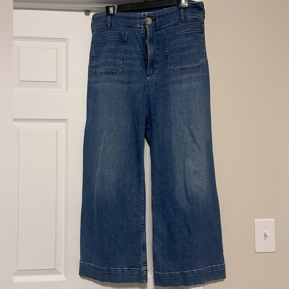 Women's The Colette Cropped High-Rise Wide-Leg Jeans by Maeve